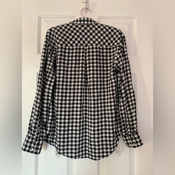 SOLD AS A FREE ITEM Women’s Black & White Plaid Shirt | Button Down | Size Small - Picture 5 of 13